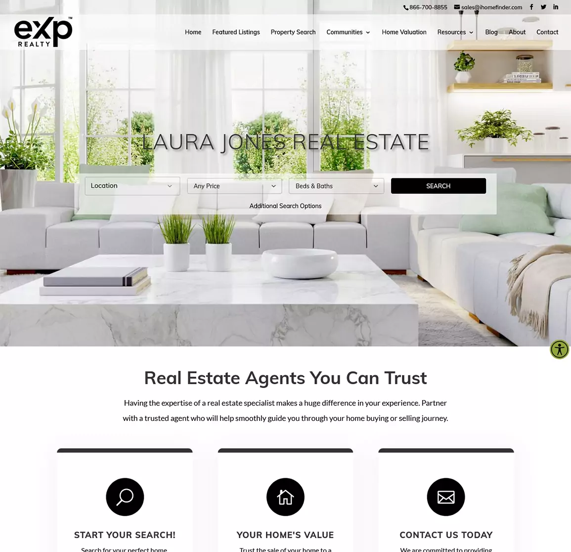 website homepage graphic